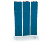 Cloakroom locker Z-shaped doors ALDUR 1 with feet 1920 x 1200 x 500